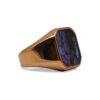 Lustra Abalone Shell Square Gold Signet Ring