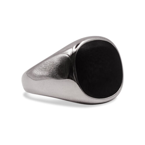 SIG-031-Polished-Steel-Black-Inlay-Mens-Signet-Ring-3.jpg Maverick Polished Signet Ring with Black Face