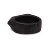 Liam Pointed Edge Raw Brushed Signet Ring
