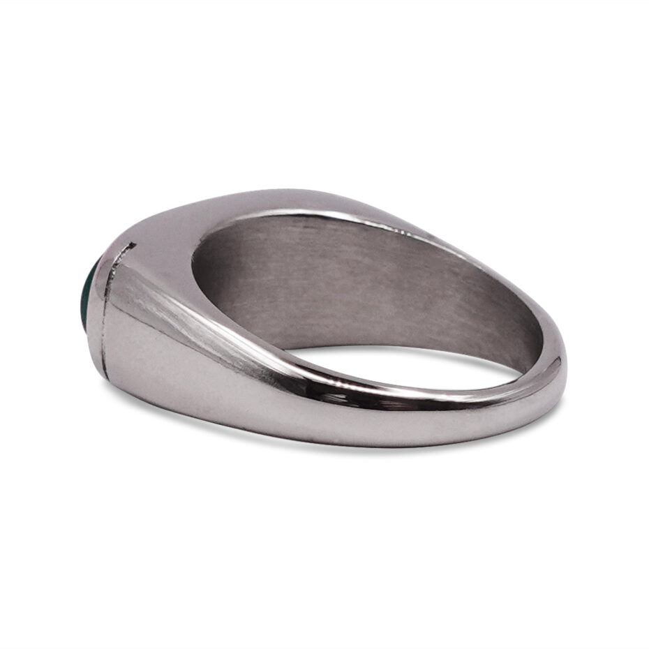 Envy Oval Green Stone Signet Ring