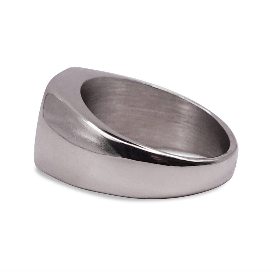 Resolute Black Square Signet Ring