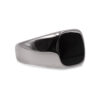 Resolute Black Square Signet Ring