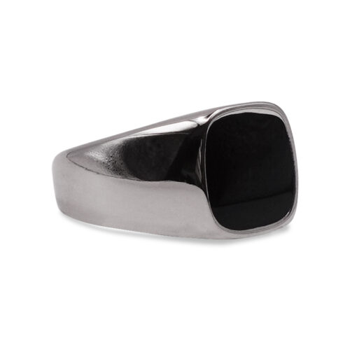 SIG-036-Polished-Steel-Small-Black-Inly-Signet-Ring-3.jpg Resolute Black Square Signet Ring