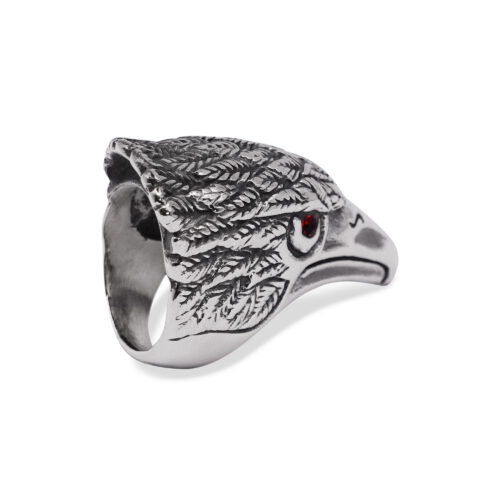 Talon Red-Eyed Eagle Steel Signet Ring