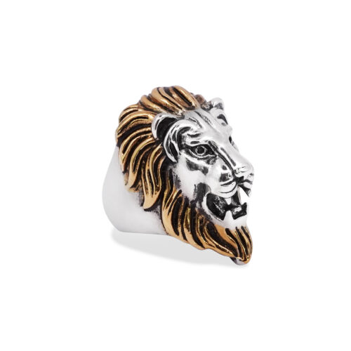 Leonis Gold-Maned Lion Signet Ring