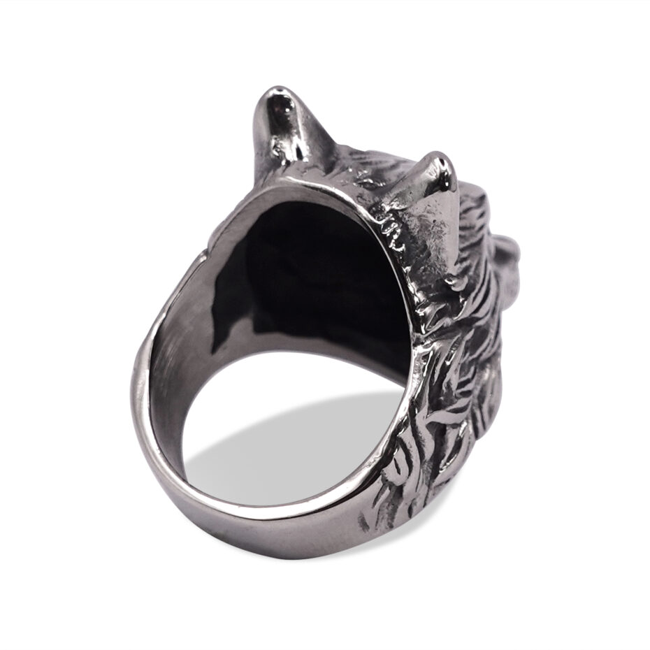 Lupus Steel Wolf Signet Ring