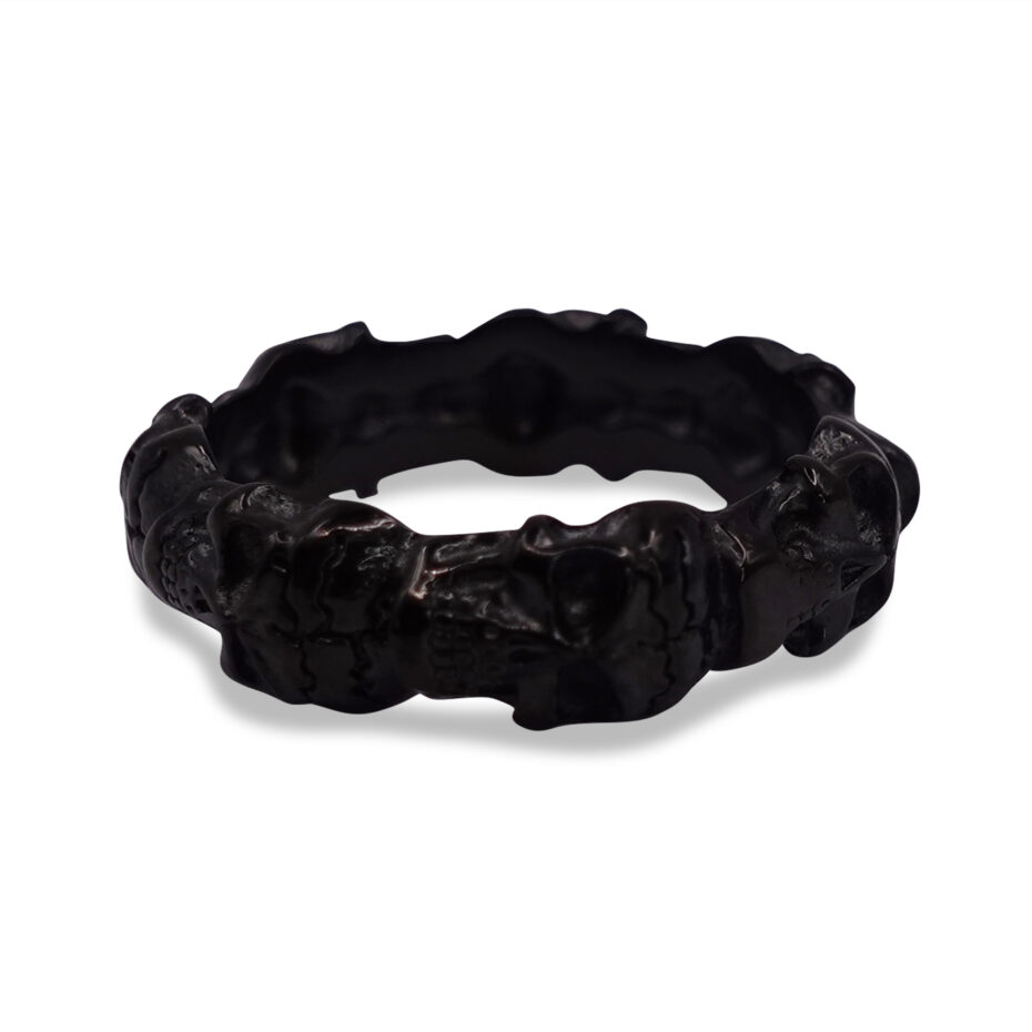 Rebel Black Skull Ring