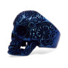 Day of the Dead Blue Skull Signet Ring