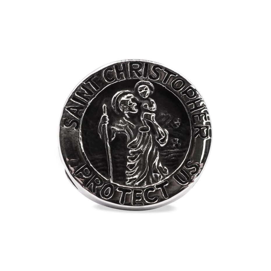 Saint Christopher Polished Signet Ring