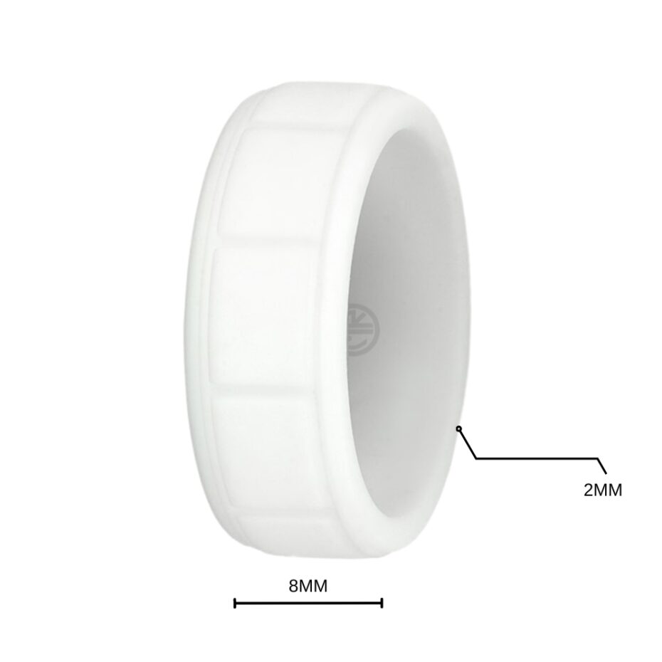 Mens White Silicone Ring Australia