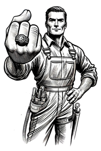 tradie wearing wedding ring