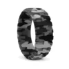 9mm Grey Camo Military Tread Men's Silicone Ring