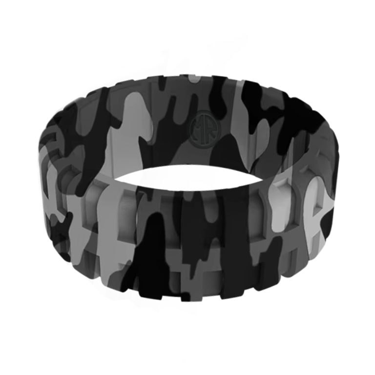 Grey Camo Silicone Rings for Men in Australia