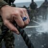 9mm Grey Camo Military Tread Men’s Silicone Ring