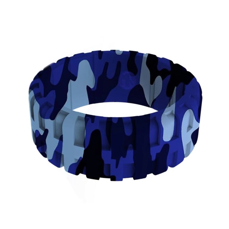 Blue Camo Silicone Rings for Men in Australia