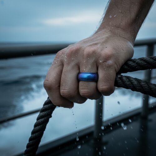 Mr-Poseidon-Blue-Purple-Chameleon-Silicone-Ring-Military-_-Tactical Blue Purple Chameleon 8mm Mens Silicone Ring